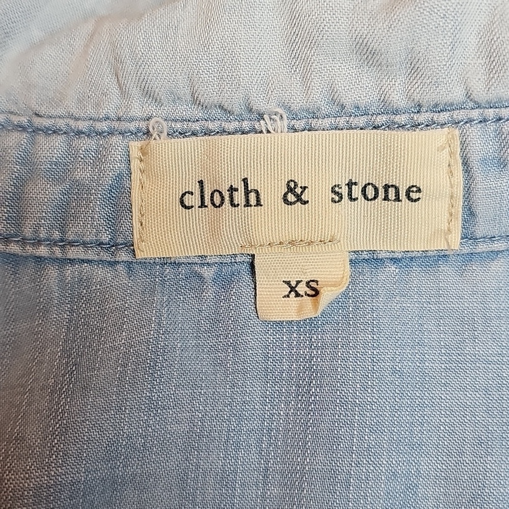cloth & stone Light Blue Washed Denim Shirt - Picture 10 of 12